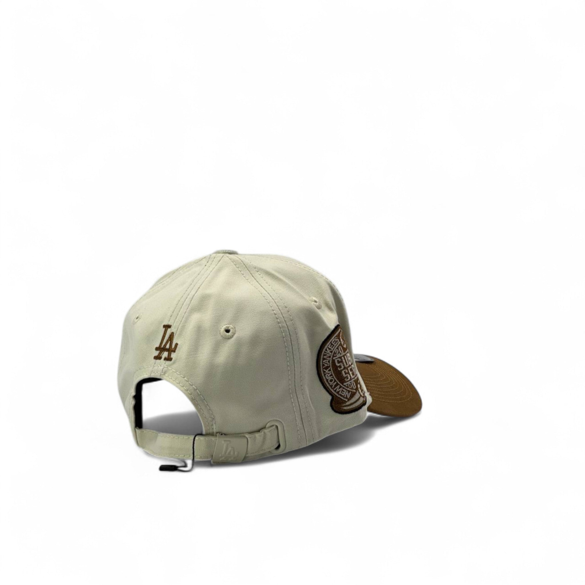 LA Dodgers 39THIRTY Beige & Brown Cap – New Era Fitted Style 🤎🧼