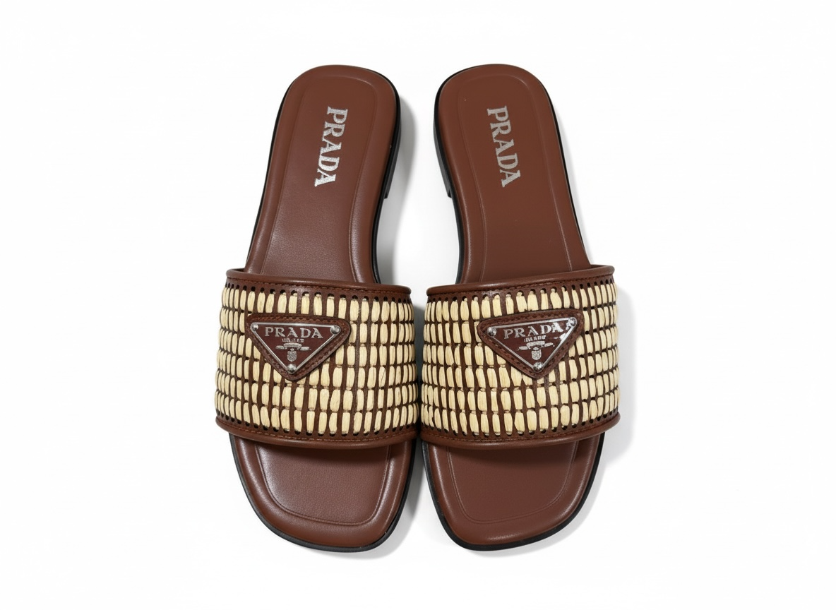 PRADA Raffia Slide Sandals 🤎✨ | Summer Luxury Essential