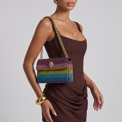 Kurt geiger  Rainbow Crystal Shoulder Bag – Multicolor 🌈✨