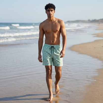 Dior Monogram Swim Shorts – Mint Green Edition 🌴