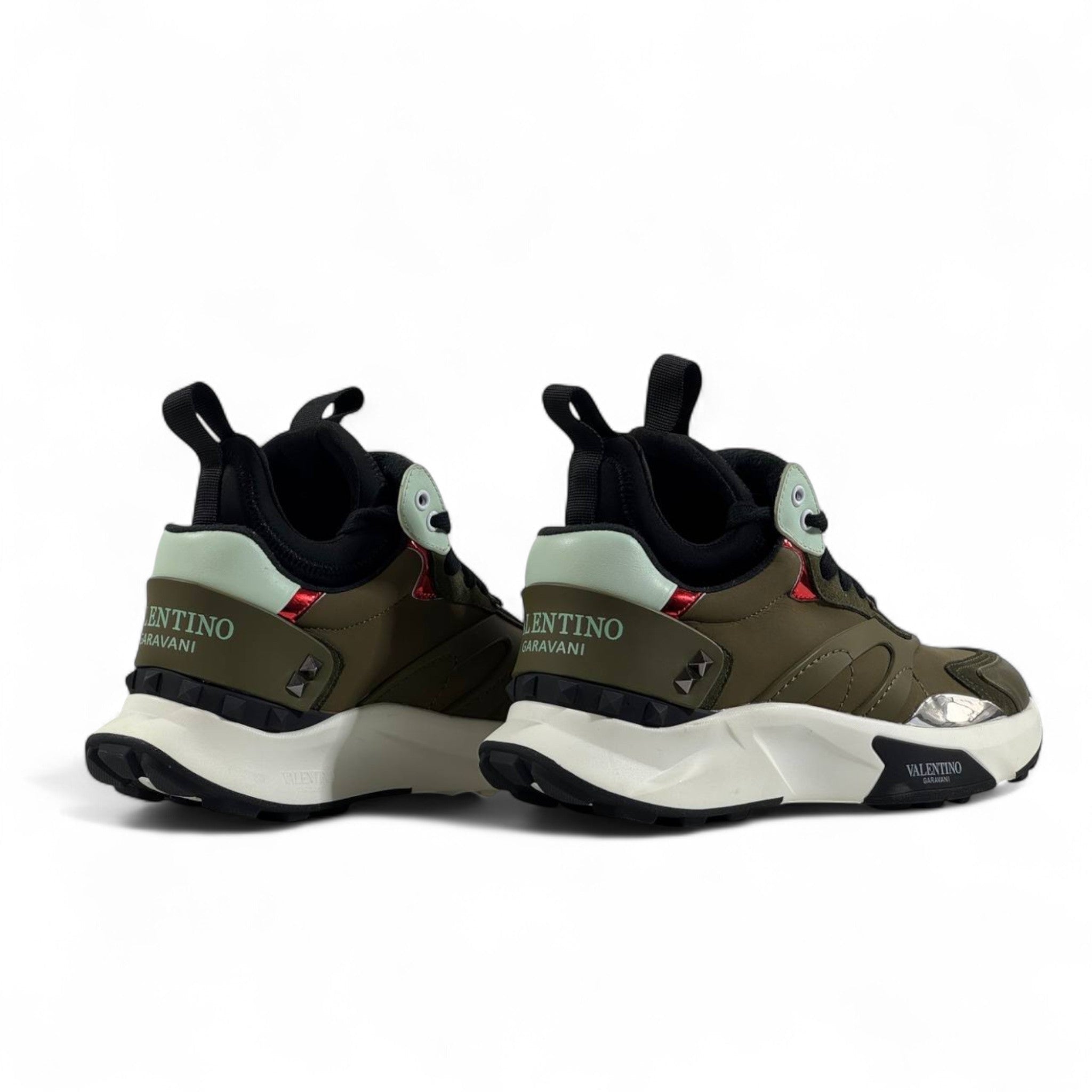Valentino Garavani Bounce Sneakers – Olive Green Luxe ⚡💚