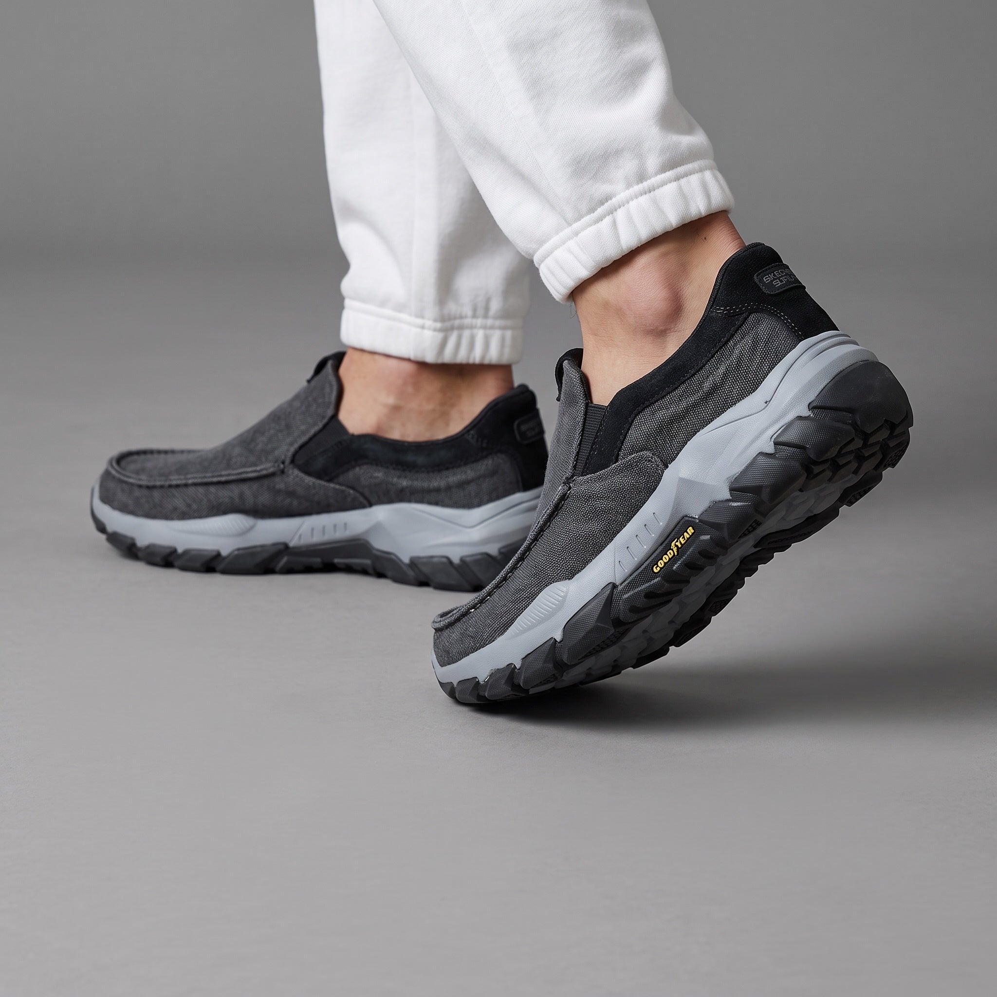 Skechers Slip-On Trainer – Charcoal Grey 👟
