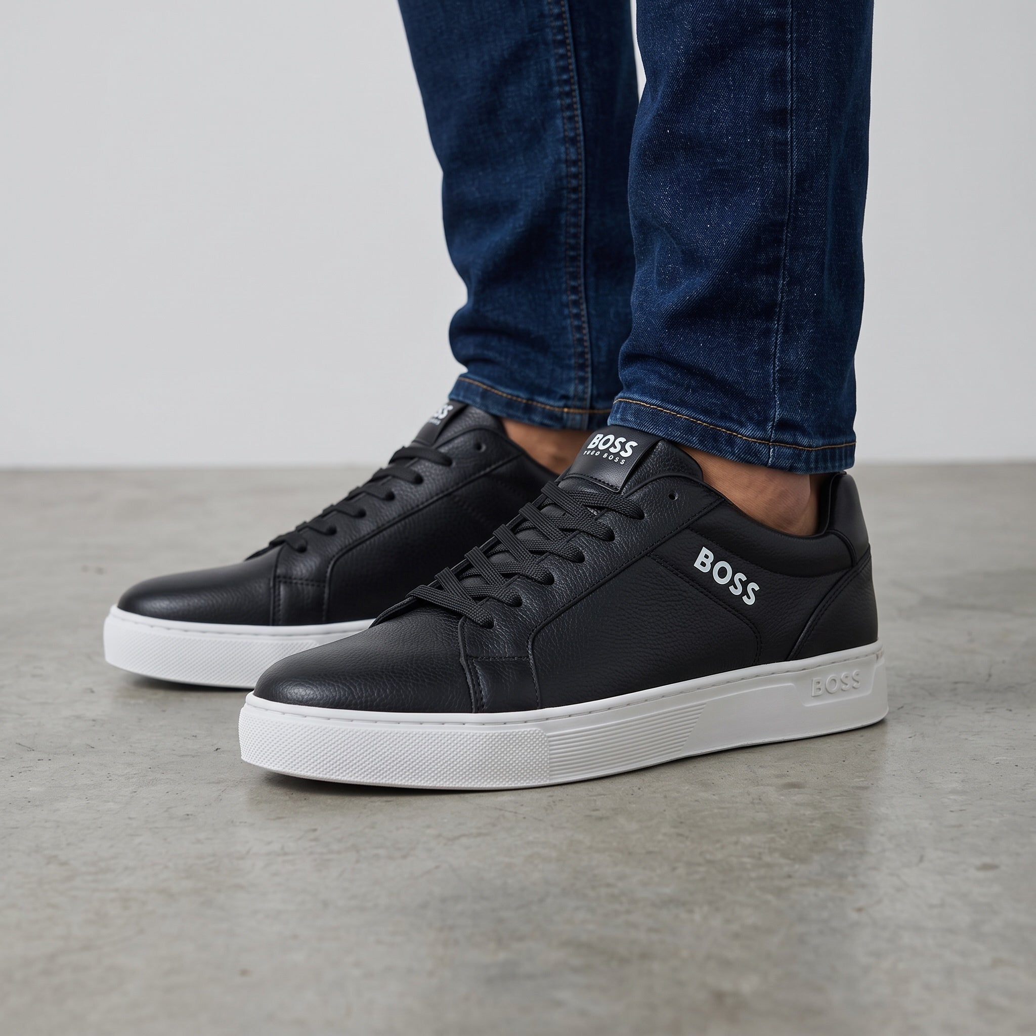 Hugo Boss Sneakers – Black Leather 👟🖤