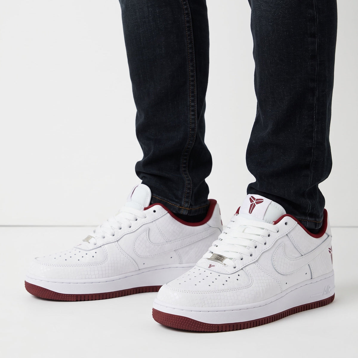 Nike Air Force 1 — White & Burgundy