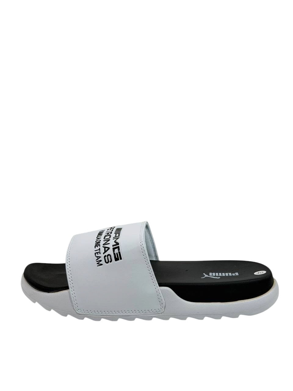 PUMA x AMG PETRONAS Slide Sandals – White Edition ⚡🏁