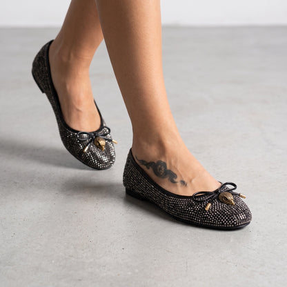 Kurt geiger Crystal Ballet Flat – Black ✨