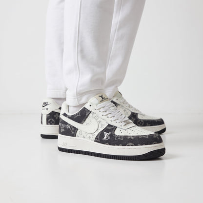 Louis Vuitton x Nike Air Force 1 Monogram — Black & White