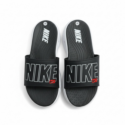 Nike Air Cushion Slides Black & White ⚫🤍 | Elevated Comfort Edition 👟🔥