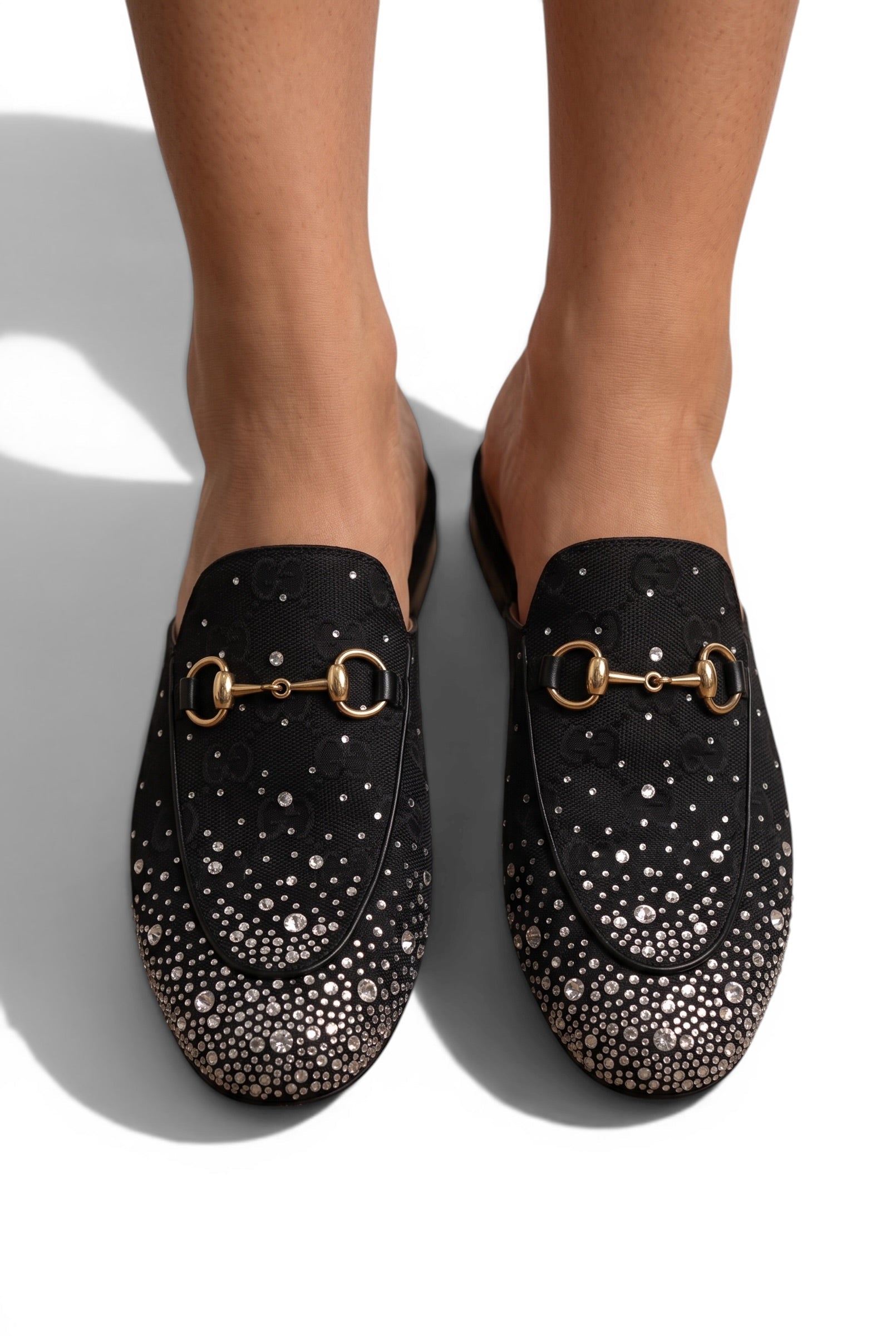GUCCI Crystal Horsebit Mules 🖤✨ | Glam Statement Luxury