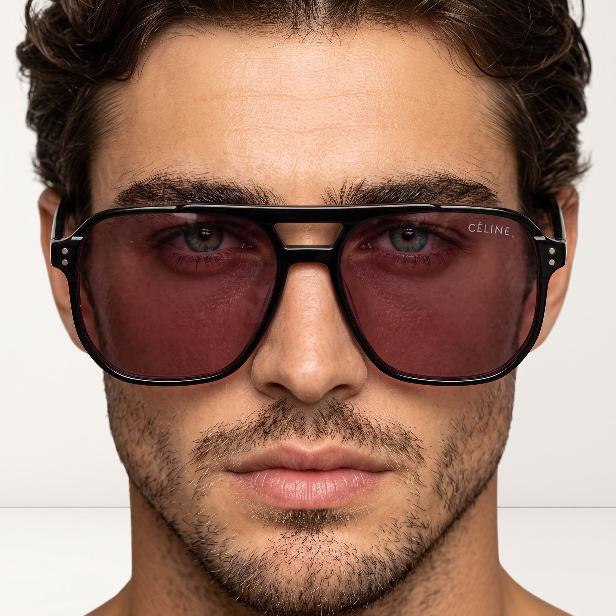 Céline Sunglasses – Black Frame Burgundy Lens 😎