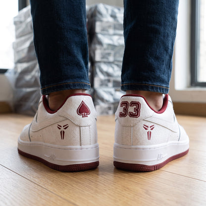 Nike Air Force 1 — White & Burgundy
