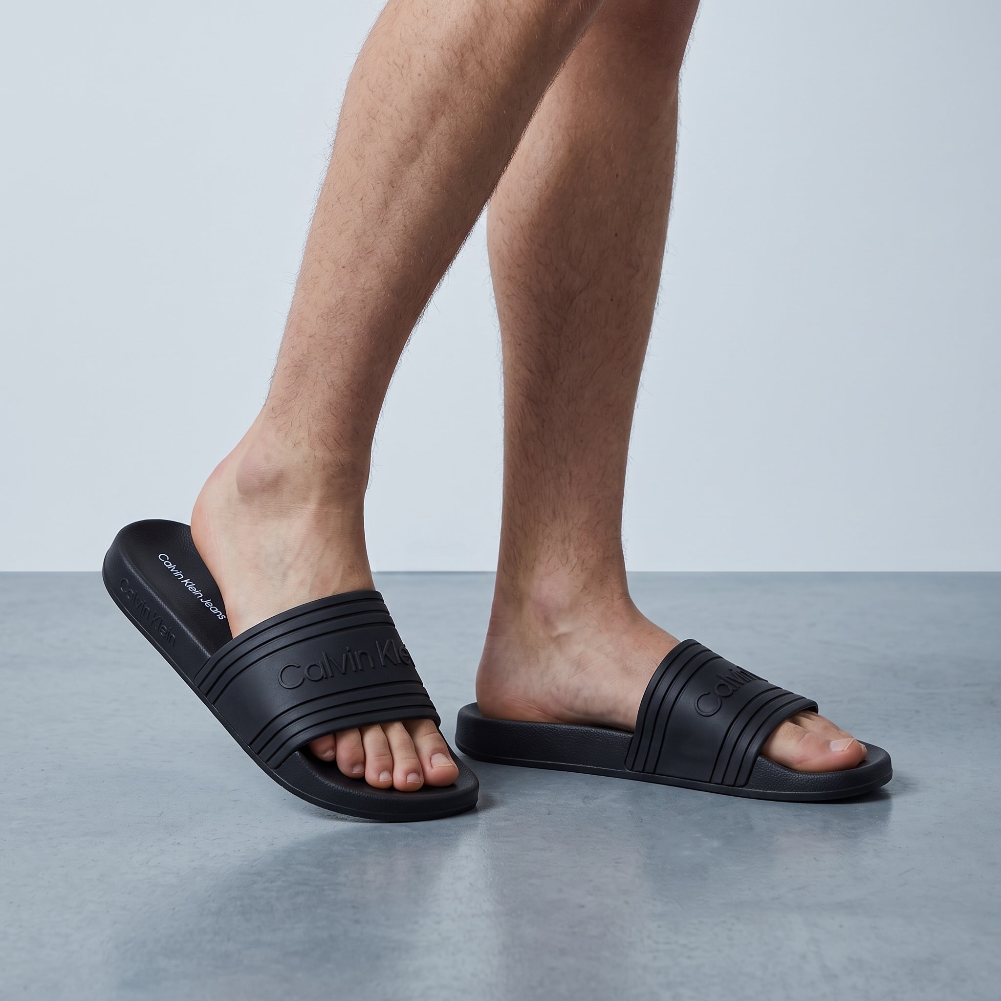 Calvin Klein Slides – Black Logo Pool Slide 🖤👣