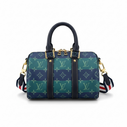 👜✨ Louis Vuitton Monogram Striped Boston Bag ✨👜