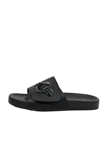 Balenciaga BB Logo Slide Sandals – All Black Edition 🖤🔥