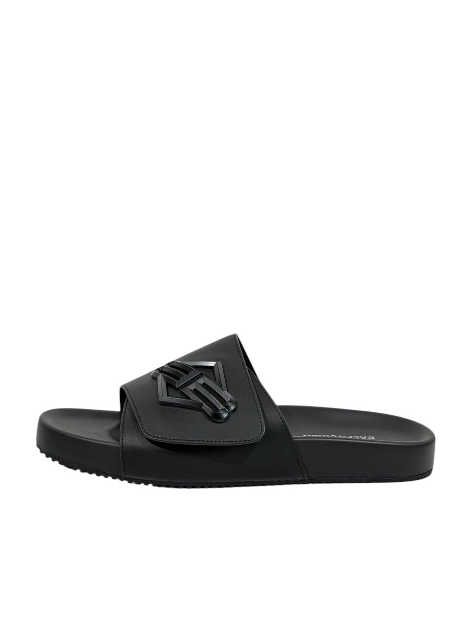Balenciaga BB Logo Slide Sandals – All Black Edition 🖤🔥
