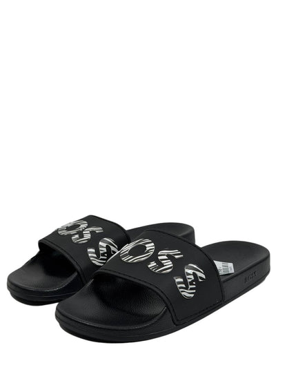 BOSS Logo Slides – Black Statement Edition ⚫🔥