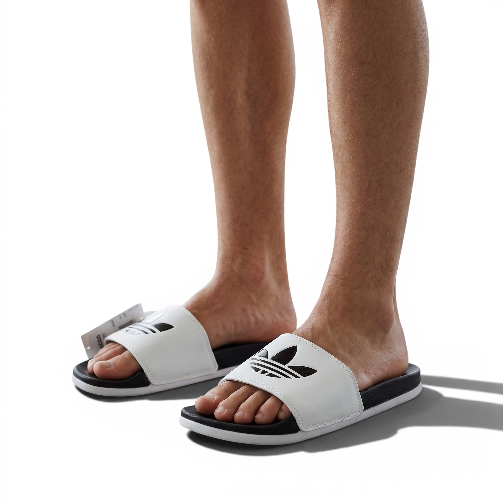 ADIDAS Originals Slides – Black & White Trefoil Edition ⚫⚪