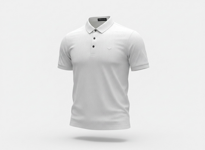 Emporio Armani White Textured Polo Shirt 🤍✨ Premium Signature Fit