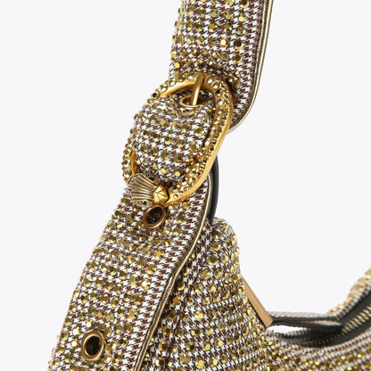 Kurt Geiger Hobo Bag – Gold Crystal Shimmer ✨👜