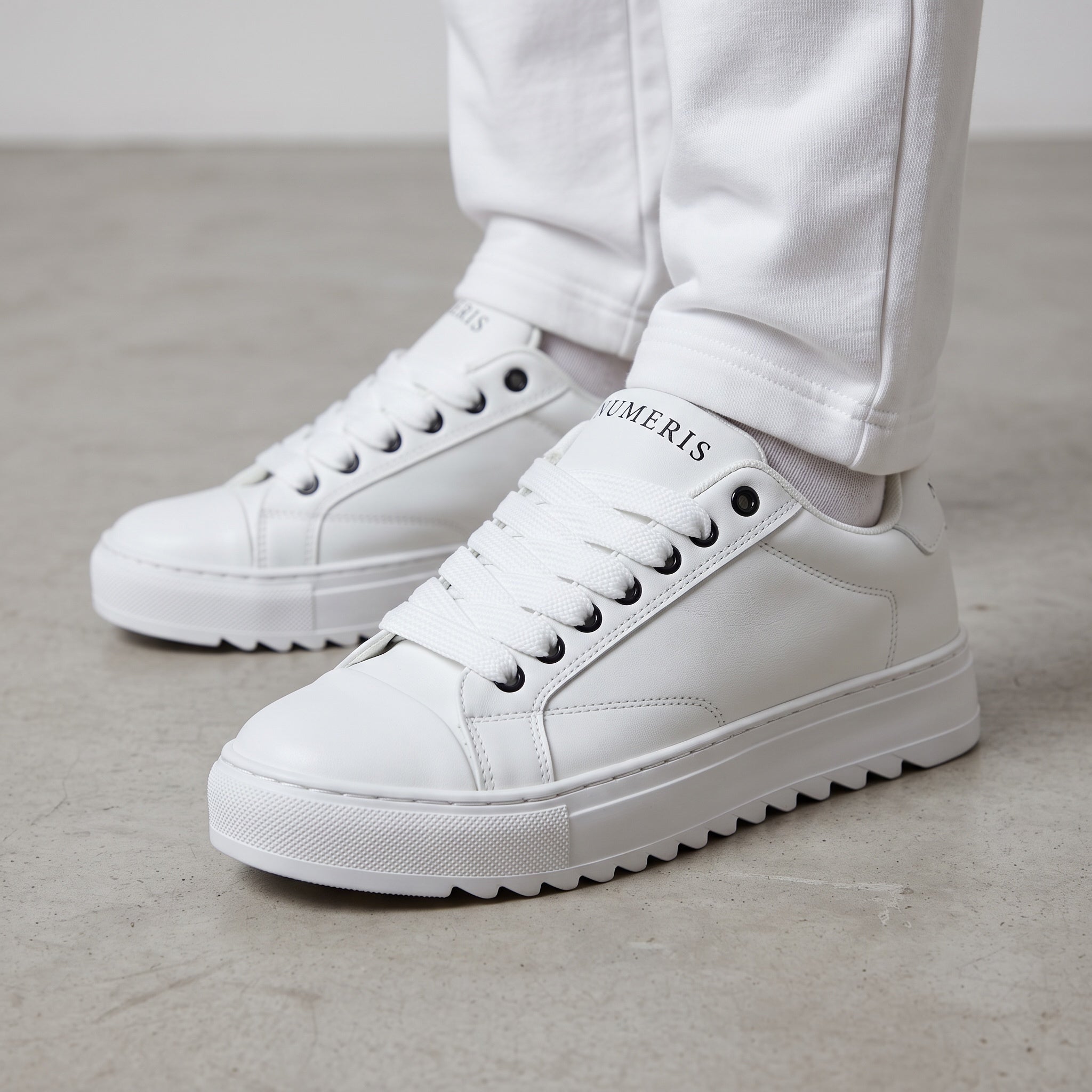 Numeris Platform Sneaker – White Minimal 👟✨
