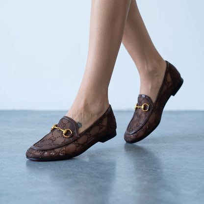 Gucci Horsebit Loafer – Brown Mesh 🐴👞