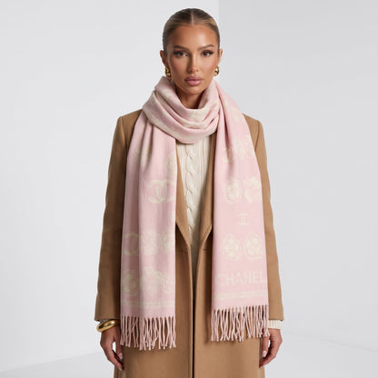Chanel Logo Scarf — Pink