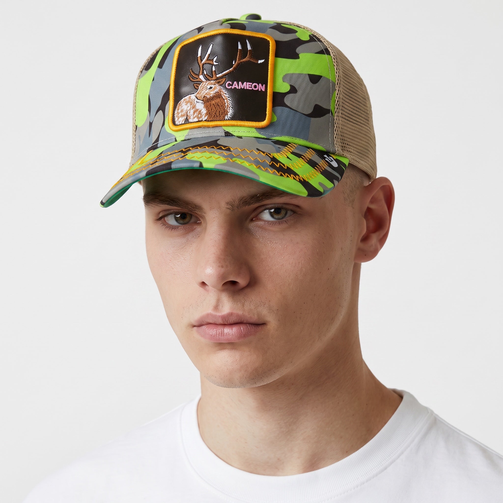 Cameon Trucker Cap – Green Camo 🦌🟩