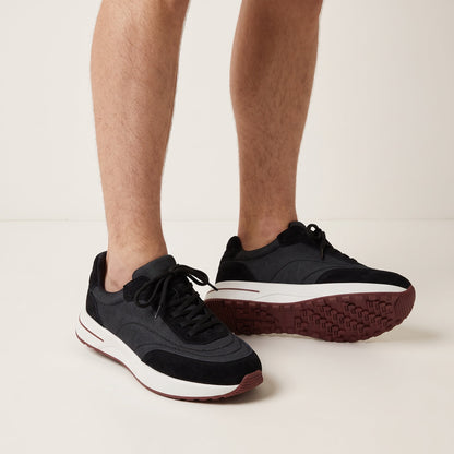 Loro Piana Low-Top Runner — Black