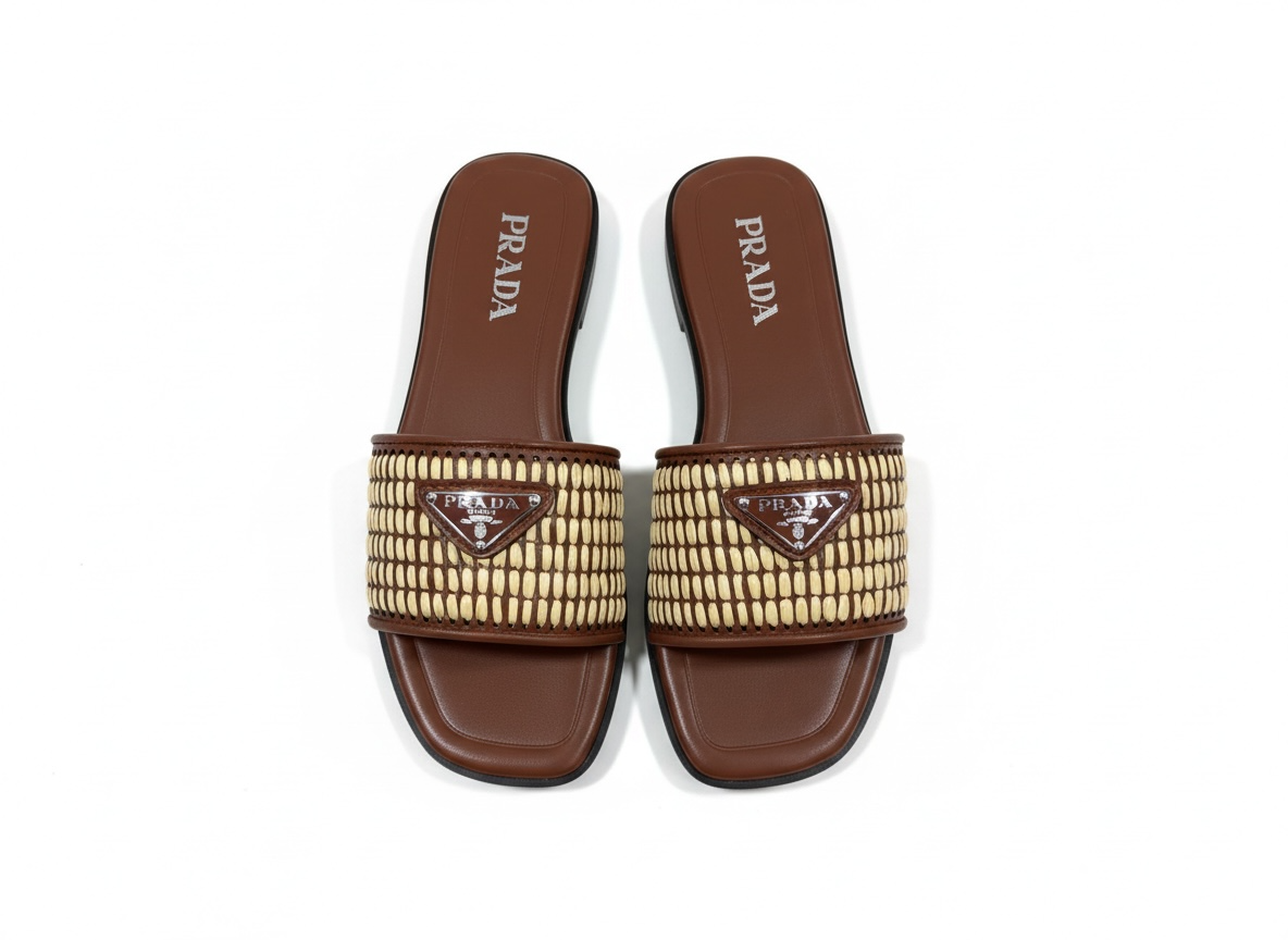 PRADA Raffia Slide Sandals 🤎✨ | Summer Luxury Essential
