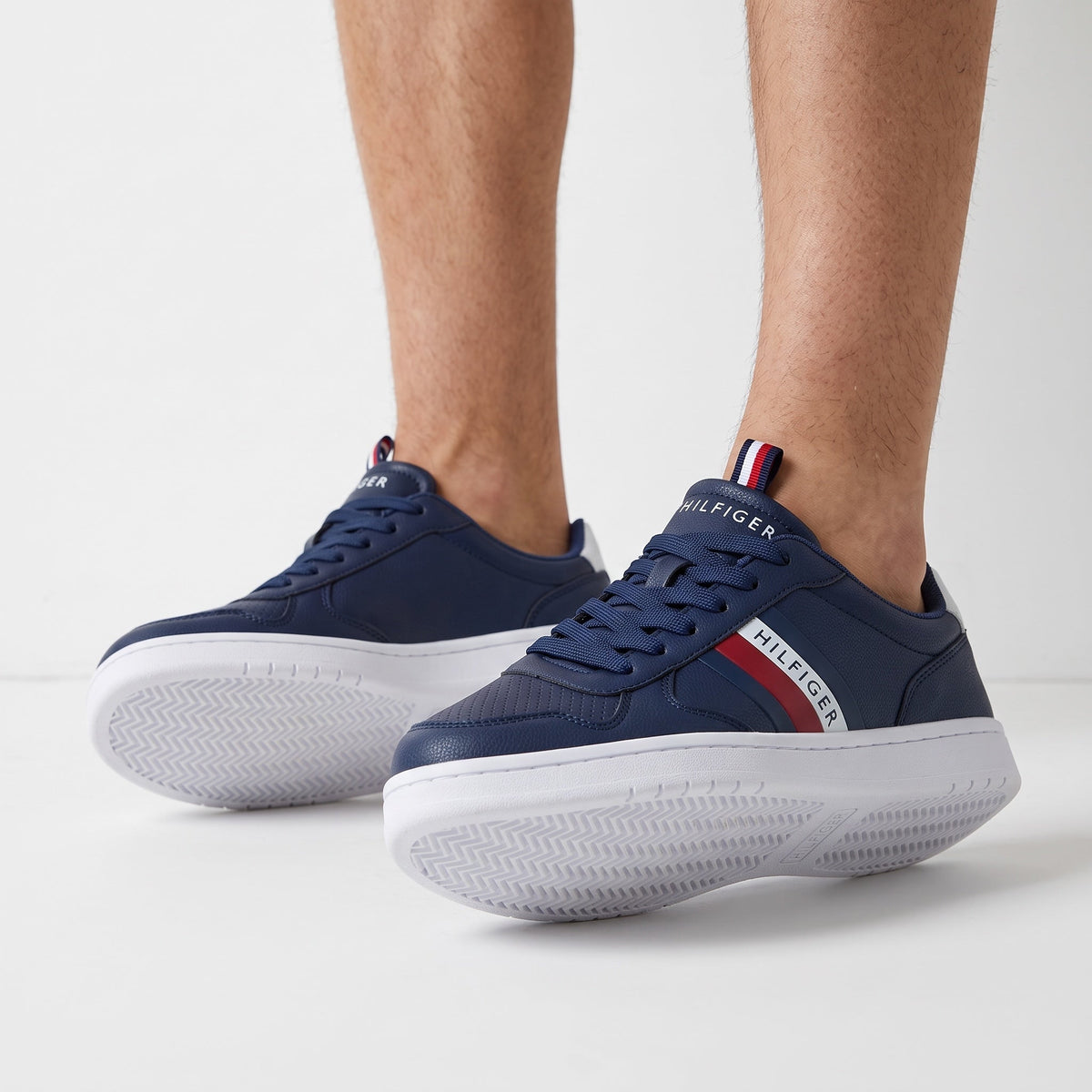 Tommy Hilfiger Court Sneaker — Navy & White