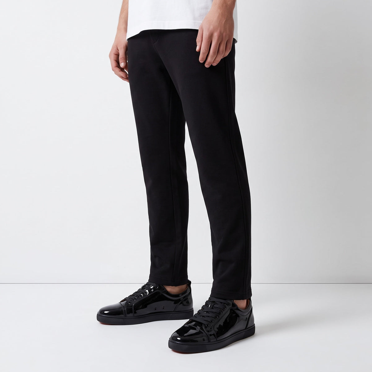 Christian Louboutin Patent Sneaker — Black & Red