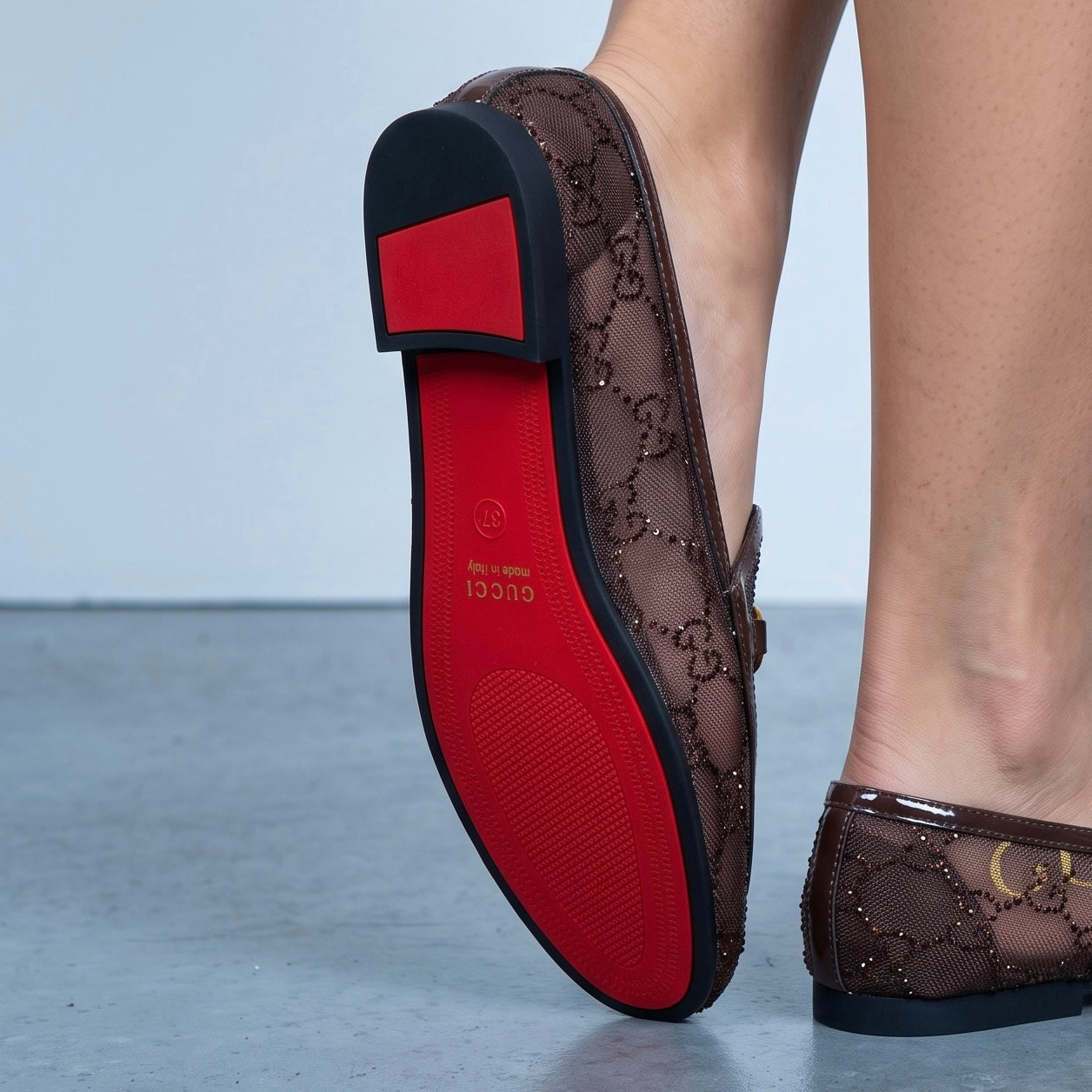 Gucci Horsebit Loafer – Brown Mesh 🐴👞