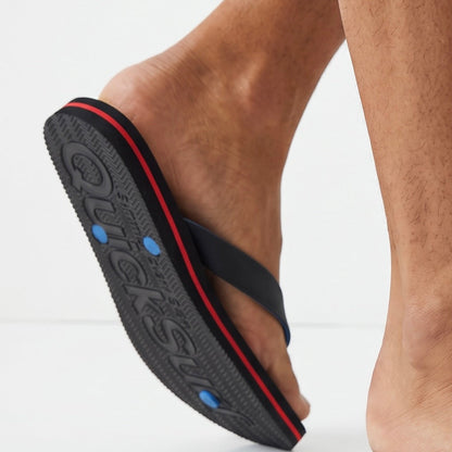 Quicksurf Flip-Flops — Black, Blue & Red
