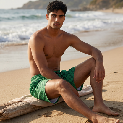 Gucci Monogram Swim Shorts – Emerald Green Edition 💚