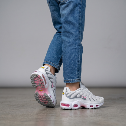 Nike Kids Air Cushion Sneakers – Pink & Grey Sport Shoes 👟💗