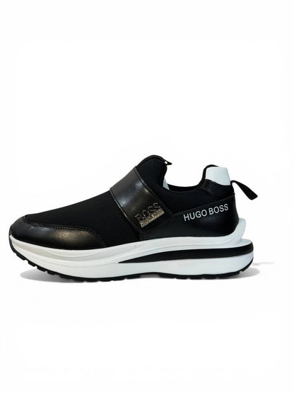 HUGO BOSS Black Slip-On Sneakers 🖤👟 Effortless Luxury Comfort