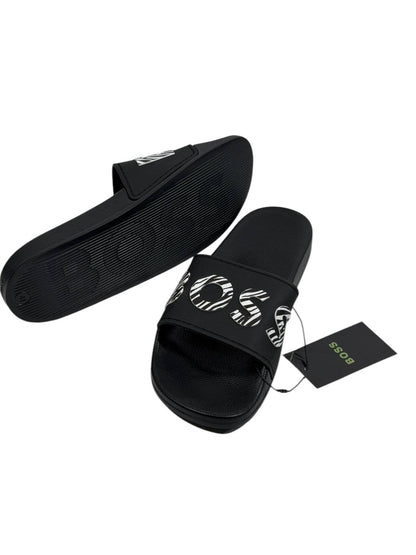 BOSS Logo Slides – Black Statement Edition ⚫🔥
