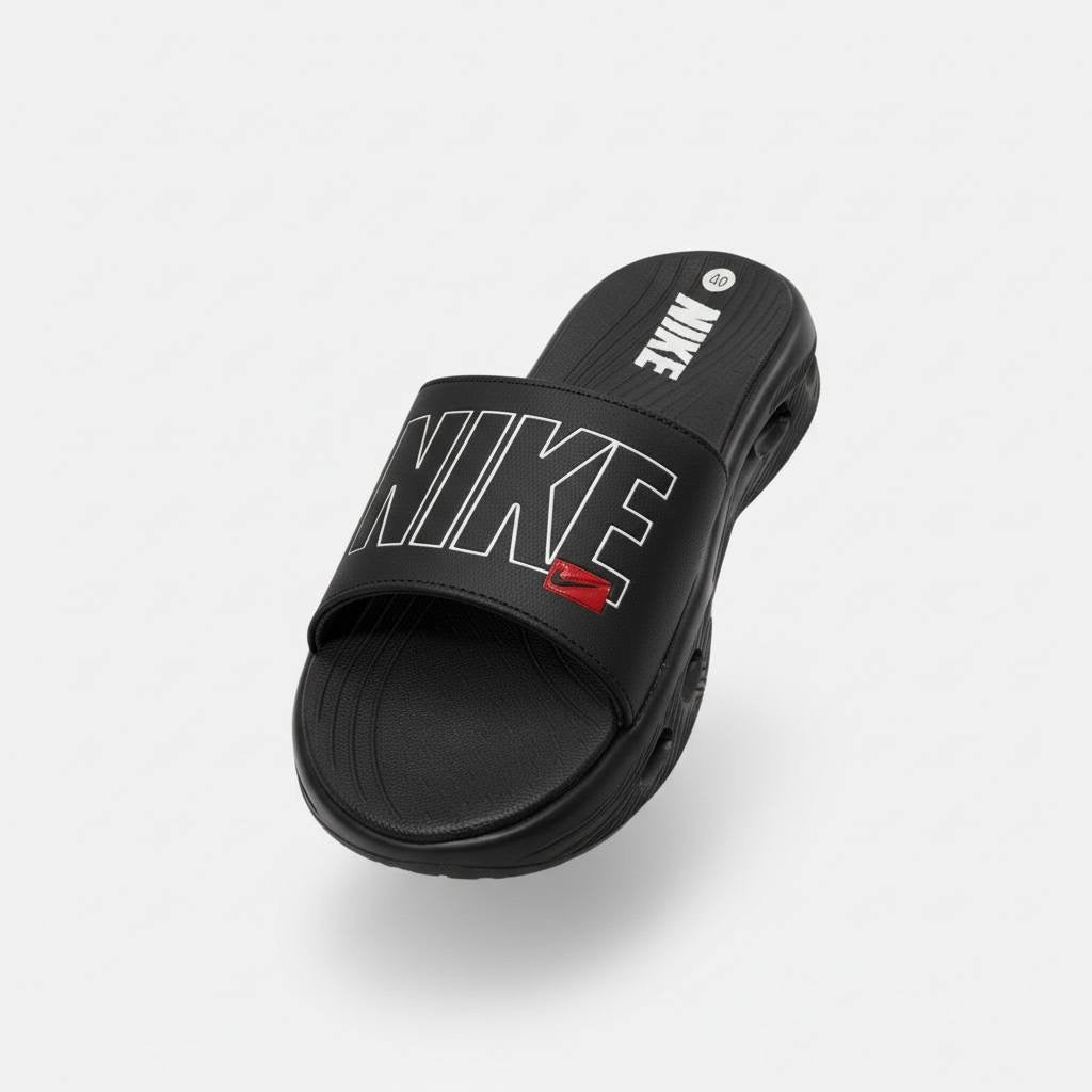 Nike Air Cushion Slides ⚫🔥 | Bold Comfort Performance Edition 👟💨