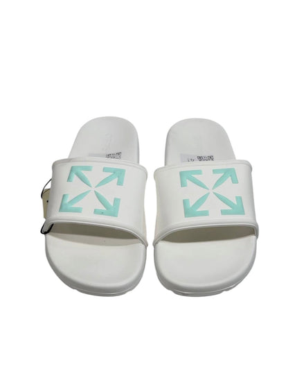 OFF-WHITE Slides – White Mint Arrow Edition 🤍💚
