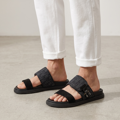 Dior Oblique Black Slide Sandals – Luxury Designer Inspired Summer Slippers 🖤✨