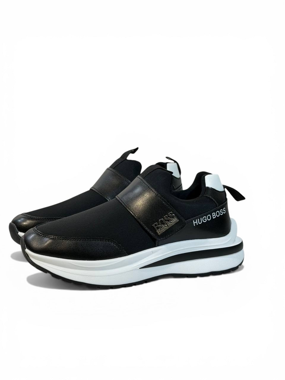 HUGO BOSS Black Slip-On Sneakers 🖤👟 Effortless Luxury Comfort