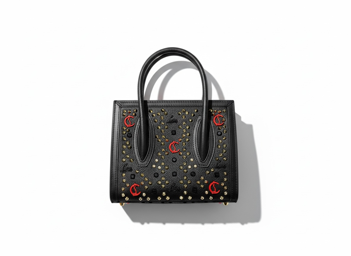 Christian Louboutin Studded Mini Tote 🖤🔥 | Bold Luxury Statement