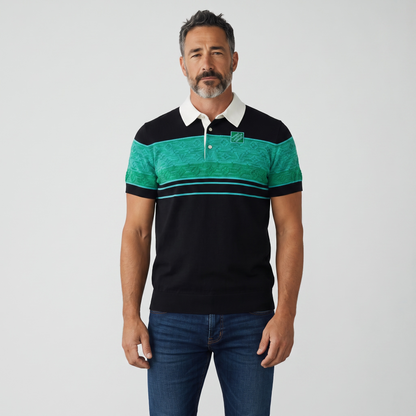 Louis Vuitton Monogram Panel Polo – Green Jacquard x White Collar Edition