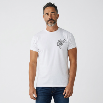 Kenzo White Tiger Graphic T-Shirt – Minimal Front / Statement Back 🐯🤍 | Premium Designer Tee