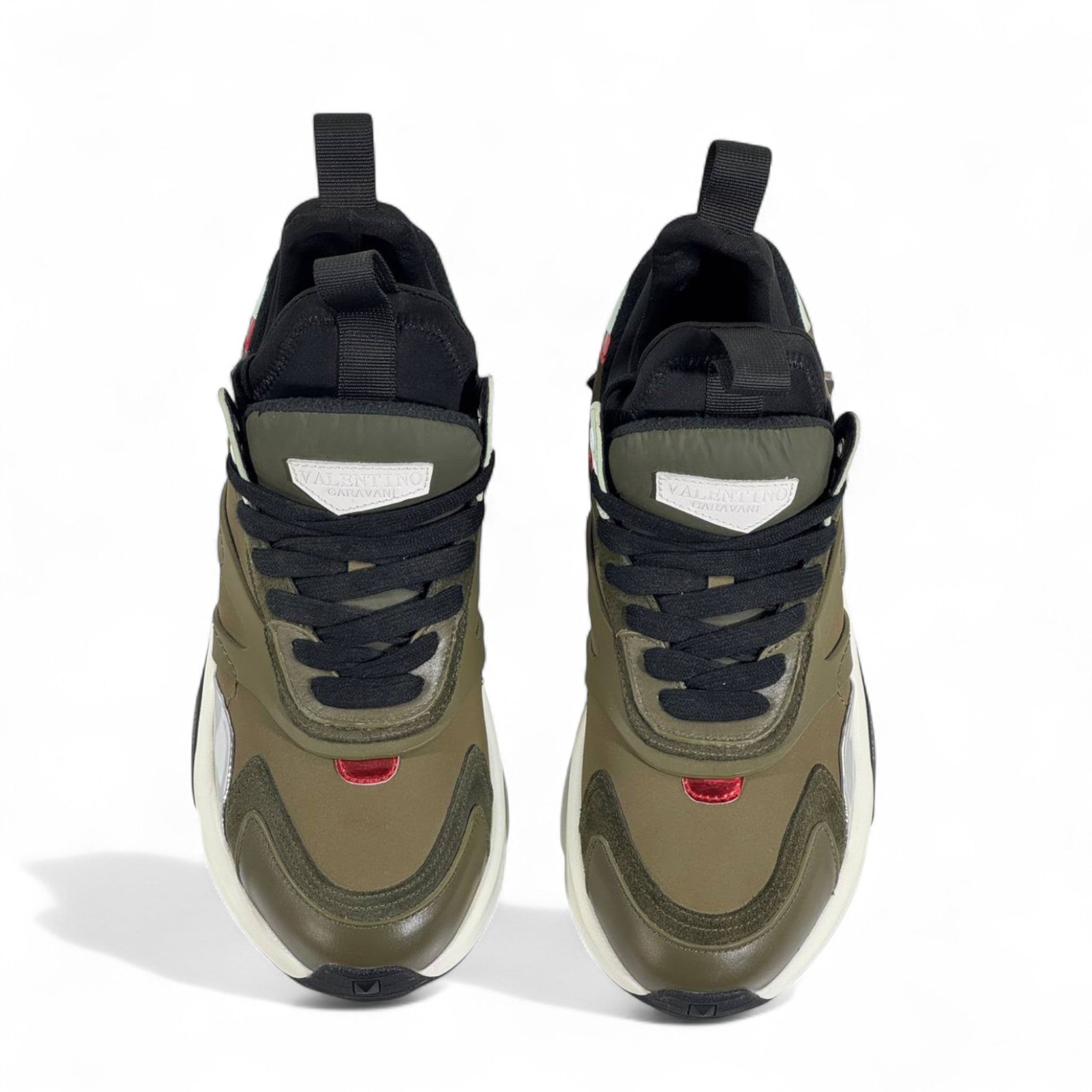 Valentino Garavani Bounce Sneakers – Olive Green Luxe ⚡💚