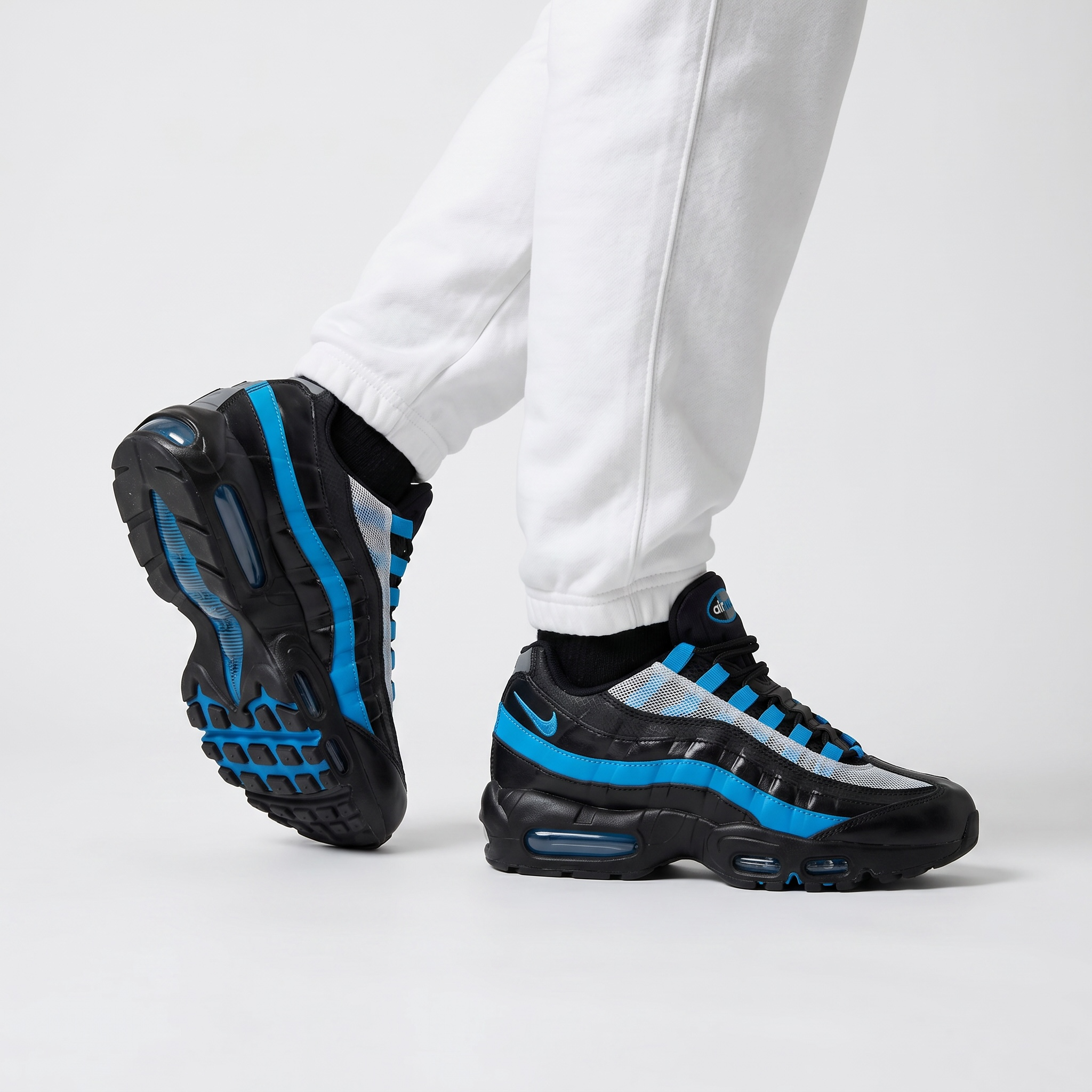NIKE Air Max 95 Black Blue ⚡👟 | Bold Streetwear Icon with Maximum Comfort