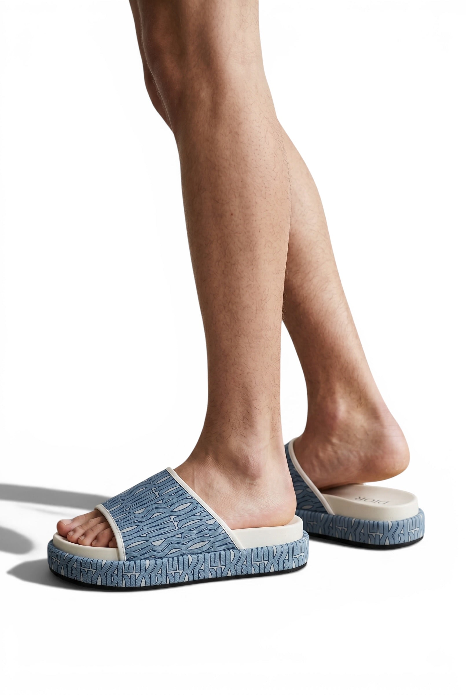 DIOR Slides – Blue Pattern Edition 🔵✨