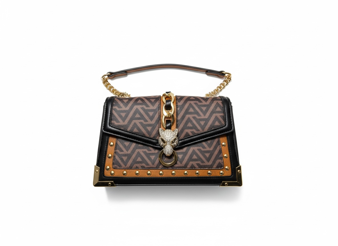 ALDO Leopard Head Chain Shoulder Bag – Brown Monogram 🐆🤎 | Bold Luxe Edge