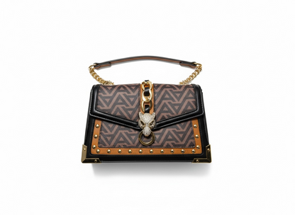 ALDO Leopard Head Chain Shoulder Bag – Brown Monogram 🐆🤎 | Bold Luxe Edge
