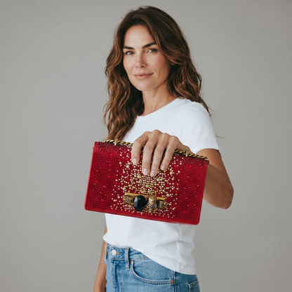 Alexander McQueen Crystal Skull Clutch ❤️💎☠️